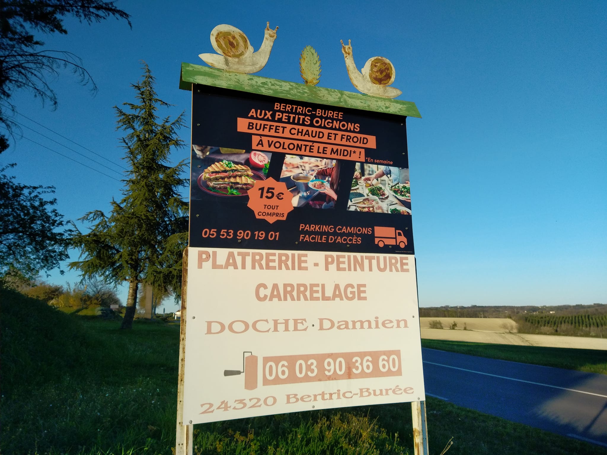 Signalétique dordogne et panneau publicitaire avec Ribérac imprimerie