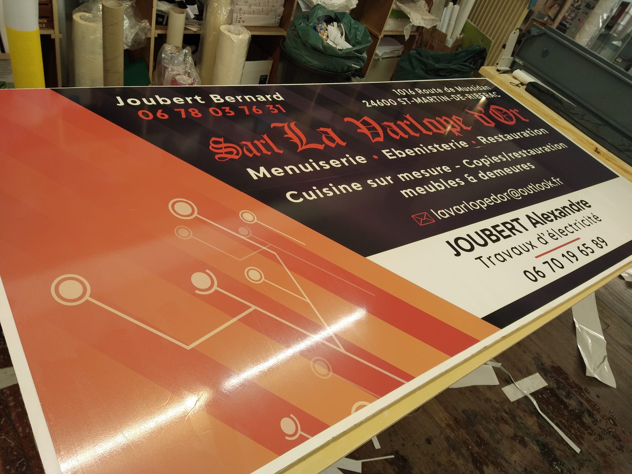 Signalétique dordogne et panneau publicitaire avec Ribérac imprimerie