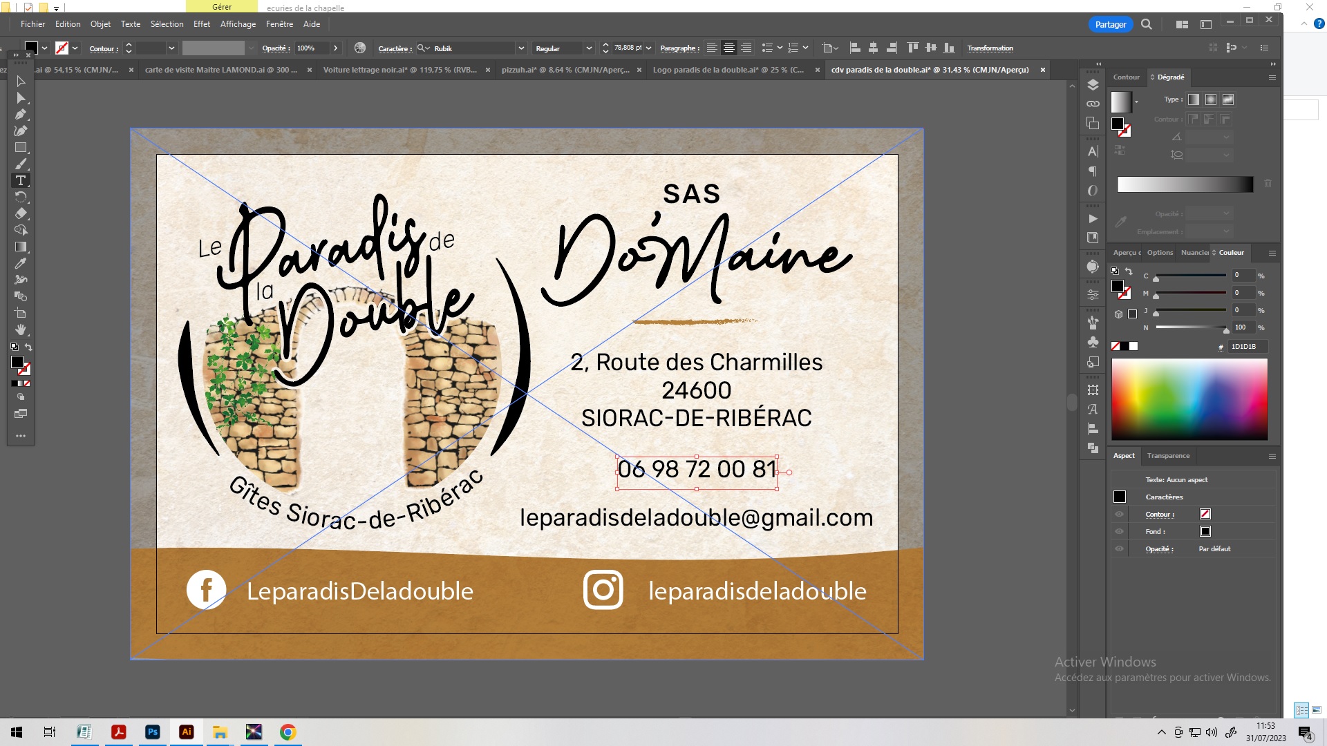 Graphisme avec Ribérac Imprimerie
